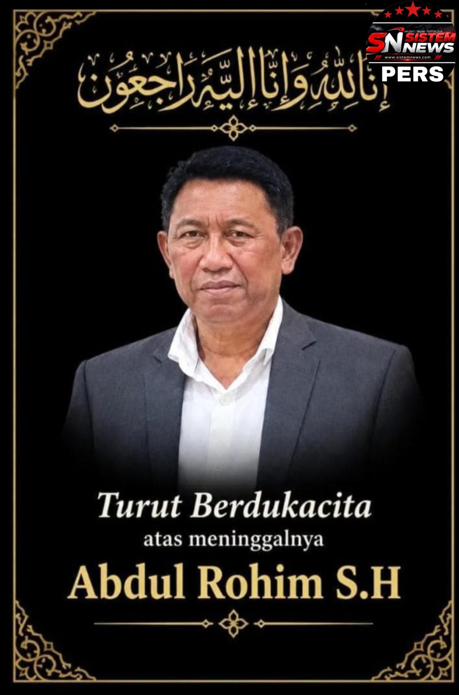 Ketua KDMP Desa Tanjungmekar Abdul Rohim, SH Bin H. Mustakim Tutup Usia